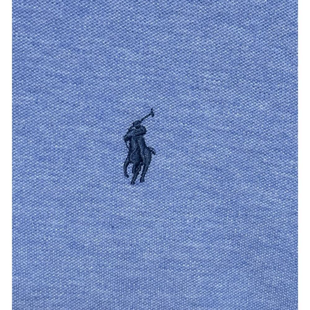 POLO RALPH LAUREN Mens Custom Fit Blue Shirt Pony Stretch Mesh XL - Picture 3 of 9